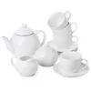 BTAT Royal Tea Set 4 Cups 8oz Pot 32oz Creamer and Sugar Service Cups Saucer 240411