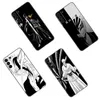 Черный белый аниме -отбеливатель для телефона для Samsung Galaxy S23 S22 S21 S20 Ultra FE S10E S10 Lite S9 S8 Plus S7 S6 Edge Black Cover Cover