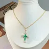 Ma Yin Fang Factory Custom Wholesale Collar Cruzado de Oro de 18K Pendant Colares de Ouro Cross Necklace 18K Gold