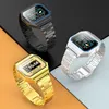 Ultra-dünner Stahlgurt Smart Watch Sports Smartwatch IP67 wasserdicht BT Schlaf Herzfrequenz Blutdruck Monitor Armbanduhr