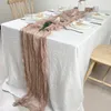 Mahze Cheeseecloth Свадебный стол, бегун, полупрокани, персонализируйте ретро-бохо праздничный обеденный декор, подарок декор стола.