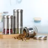 Opslagflessen keukenbenodigdheden roestvrijstalen tank glas afgedichte fles droge medicinale thee kan voedsel