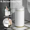 Avfallsbehållare 7L Automatisk sensor Trash Can Roman Randig smal badrum Toalett Vattentät smart TRASH BIN Kök induktion Arbae DustBin L49