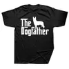 The Dogfather German Shepherd Dog Dad T Shirts Graphic Streetwear Short Sleeve Birthday Gifts Summer Style T-shirt Mens Clothing