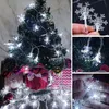 80 LED Christmas Lights 10m Snowflake String Lights Battery Operated Winter Wonderland Room Decorations for Xmas Tree Holiday