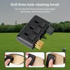 1 set dubbelzijdige golfgroef schoonmaakborstel golfclub borstel golft putter groove reinigingskit met handdoek gof reinigingsgereedschap