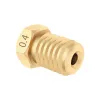 5/10/15Pcs E3DV6 M6 Threaded Nozzle Brass 0.2 0.3 0.4 0.5 0.6 0.8 1.0 1.2mm for 1.75mm Filament V5 V6 Hotend Extruder 3D Printer