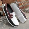 Casual Shoes Color Matching Non-slip Men Driving Leather Breathable Peas British Sneakers Handmade Man Boat