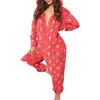 Femme de nuit femme Pyjama imprimé floral à manches longues à capuche à capuche à la maison porte des vêtements avec fermeture éclair pour l'hiver automne s / m / l / xl