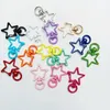 Keychains Candy Color Star Lobster Ganches Ganchos de cordão giratório CLIPS SNAP CLIPS DIY PARA ACESSORES DE CANTAR CONECTOR CHAIN CONECTOR