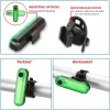 BUCKLOS Bike Lighting Bicycle Light Front and Rear Lamp LED Headlight Taillight Recharged Cycling Light Green Red White Light