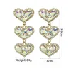 Dangle Ohrringe Herz Perlen Drop Rosrote Valentines Mode Geschenk für Frauen Mädchen