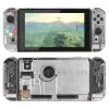 Nintend Switch DIY交換ハウジングシェルニテンドーニンテンドースイッチコンソール右左のジョイコン用の透明な黄色のケースセット