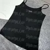 Kvinnor broderade tankar lyxdesigner singlets stickade vita svarta tank tops sommar avslappnade dagliga stickor tees