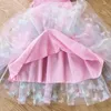 Baby Girls Butterfly Wings Fairy Gauze Robe de princesse charmantes enfants d'été sans manches en tulle