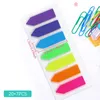 20*7pcs Fluoreszenz transparente Sticky Notes Memo Lesezeichen Banner Sticky Notes Sticker Index Marker School Office Schreibwaren