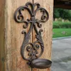 Świece 2 sztuki żeliwa świeca mocowanie na ścianę sconce tealight stojak ślub domowy dekoracje ogrodowe wiszące vintage metalowe metal