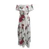 Elegante e fresco abito lungo stampato floreale da donna Elegante abbraccia il tuo fascino femminile AST58383