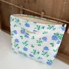 Opbergtassen ins mode romantische koppeling bloemen ritssluiting tas draagbare bloemen make -up cosmetisch reisverzorging skincree toiletiek organizer