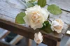 装飾的な花34 "-Tan Beige Color Shades Real Touch Roses Luxry Realistic Boho Vintage Wedding/Home DecorationDIY