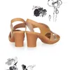 Casual solide sandalen 908 Med Heel voor vrouwen 2024 Zomerrubber dames schoenen dik pu dames Zapatos 's