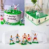 Nieuwe 3style 9pcs/set voetbal game voetbalcake topper decor model voetbalfeestje gelukkige verjaardag feestbenodigdheden voetballers figuur