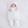 Endelar baby sovsäck ultrasoft fluffig fleece nyfödd kokong filt spädbarn pojkar flickor kläder sovande barnkammare wrap swaddle 3 6 m