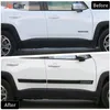 JeCar 4PCS Car Body Door Side Edge Molding Trim Styling Sticker Decor Door Bumper Long Strip Decal For Jeep Renegade 2016 UP