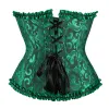 Steampunk Corset spets blommor korsetter goth bustier kjol plus storlek vintage corsage med spänne medeltida karneval fest kostymer