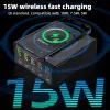 Chargers 160W GAN USB Charger Station PD 65W Type C 65W Fast Charger Hub USB C QC3.0 met 15W Wireless Charger voor iPhone -laptop