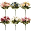 Fleurs décoratives Artificiel Outdoor Garden Bouquet One Piece Vase Decoration pour la table de table Accessoires Décor de mariage