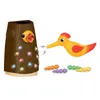 Woodpecker Toy Montessori Magnetic Catch Worm Bugs Small Birds Feeding Game Toys for Children Kids Early Educational Family Toys