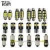 TCART Auto Auto Front Map Lampe Trunk Bulbe Dome Dome LED Car Interior Light Kit For Peugeot 3008 2008-2015 Année Accessoires