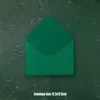 50pcs / lot enveloppes vert foncé