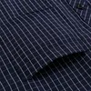 Mens Classic Standard-Fit Plaid/Striped Social Office Dress Shirt Single Patch Pocket Long Sleeve Formal Business Basic Sharts 240402
