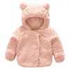 Tiere 03y Baby Girl Kleidung Herbst Winter Mode modische Farbe Baby Jacke Säuglinge Junge Kapuze Plüschbärenmäntel Kinder warme Oberbekleidung