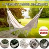 Large Hammock Boho Style Brazilian Macrame Fringed Deluxe Double Hammock Net Swing Chair Indoor Hanging Swing