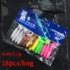 18pcs nage de natation Silicone Soft Bait 60 mm 1,7 g de gabarit de gabarit de gabarit de pêche au leurre