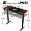 L 55 Inches Electric Standing Desk Height Adjustable Computer Desk Home Workstation,Brown computer table