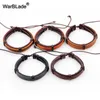 Bracelets de charme Warblade 2024 Bracelet en cuir véritable bracelet vintage bracele tressé Punk wrap bracelet pour les bijoux masculins 5pcs