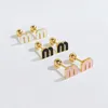 Stud Earrings ALTERA Fashion Colorful Oil Dripping Cross Stainless Steel Earring For Women Small Ball Screw Piercing Jewelry