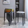 Nordic Restaurant Stools Light Luxury Round Stool Modern Stackable Design Fashionable Comfortable Living Room Chairs