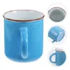 Canecas canecas cerâmica expresso xícara de chá de chá retrô café caneca grande 9.5x7.8x7cm armazenamento simples água azul melamina viagens criativas