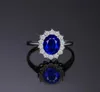 Blue Sapphire Engagement 925 Sterling Silver Ring Wedding jewelry desinger rings89107762049698