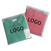 Hediye Sargısı Toptan Moda Özel Baskı T-Shirt Mayo Buzlu Fermuar Plastik Ambalaj Çantaları Giysiler İçin