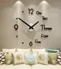 Acryl grote wandklokken sticker modern design woonkamer 3D -diy kwarts kijk stillende beweging woningdecor Horloge Q1904294892607