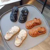 3-18y crianças sandálias de verão bebê meninos sapatos de meninas crianças oco com cor sólida cor de fundo macio planos de gladiador respirável calçados