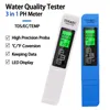 3 su 1 Tester di qualità dell'acqua Professional LCD Display digitale PH METER TDS Filtro della purezza del misuratore di temperatura EC con retroilluminazione