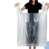 Sacchetto di plastica di plastica trasparente di grandi dimensioni trapunta per la trapunta della borsa da stoccaggio a prova di polvere bianco mobile per bagagli da bagagli