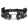 Chokers gotycki czarny kolczaste punkowe kołnierzyka choker kolca nitów Studed Chocker Naszyjnik dla kobiet mężczyzn Bondage Cosplay Got biżuteria